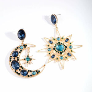 Green Statement Earrings