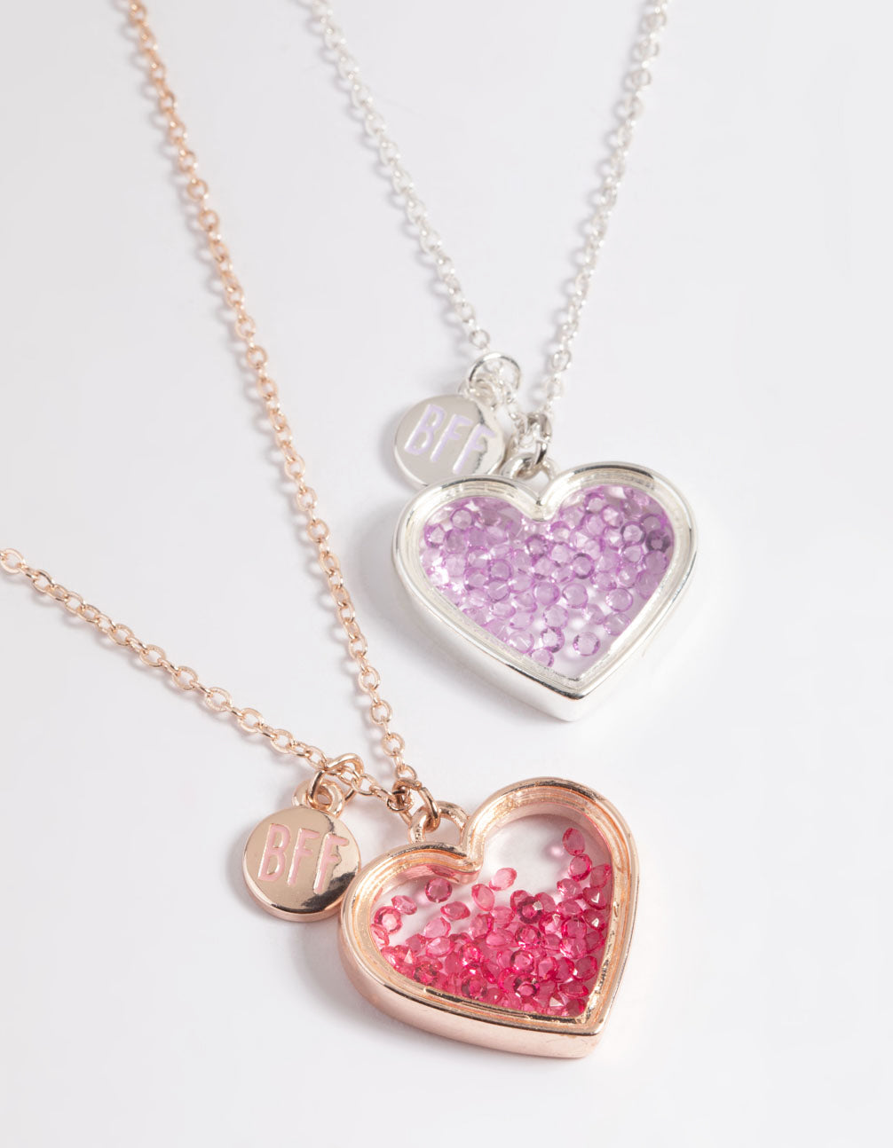 Kids Diamond Heart Shaker Necklace Pack