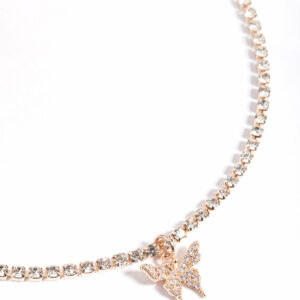 Rose Butterfly Necklace