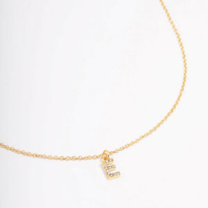 Letter E Initial Pendant Necklace