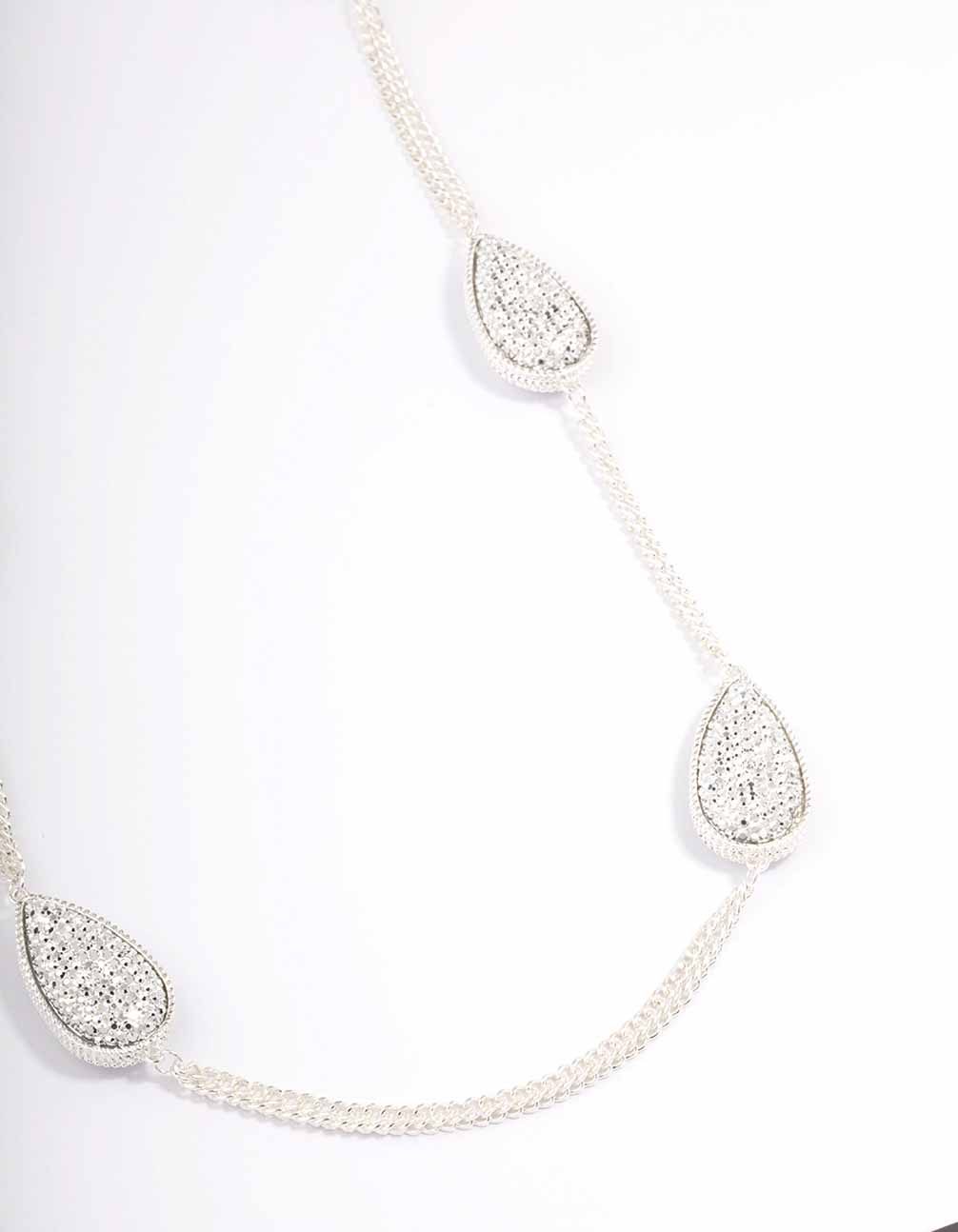 Oval Long Chain Necklace