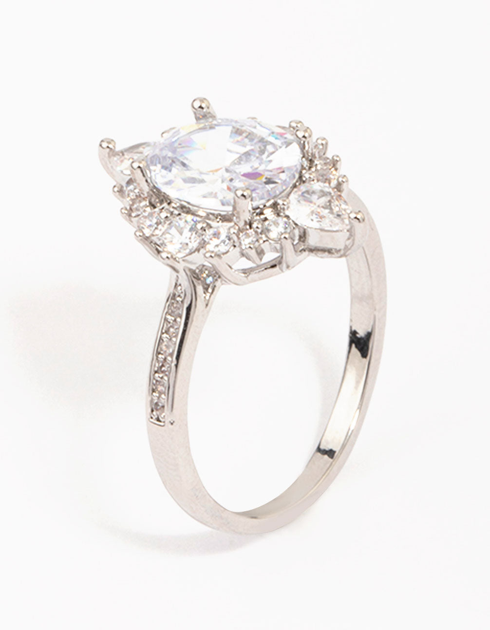 Rhodium Shining Star Ring