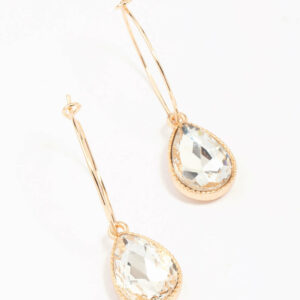 Pear Halo Drop Earrings