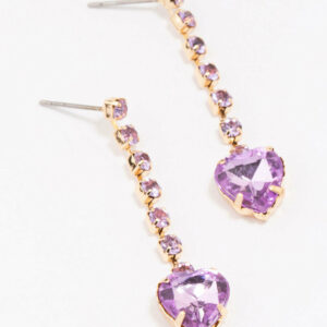 Lilac Heart Earrings