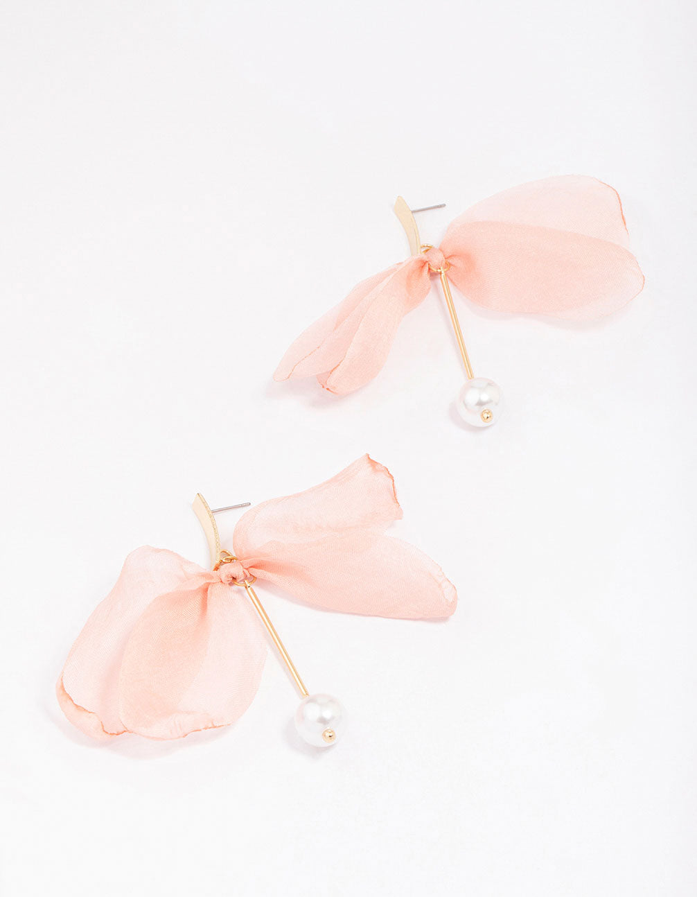 Fabric Knotted Flower Earrings