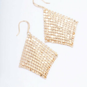 Mesh Chain Statement Drop Earrings