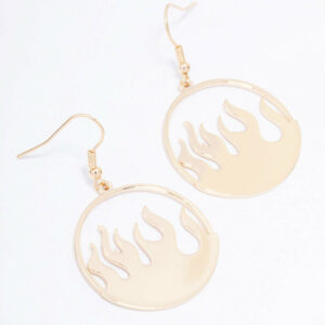 Round Flame Earrings