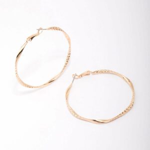 Twisted Textured Hoop Earrings